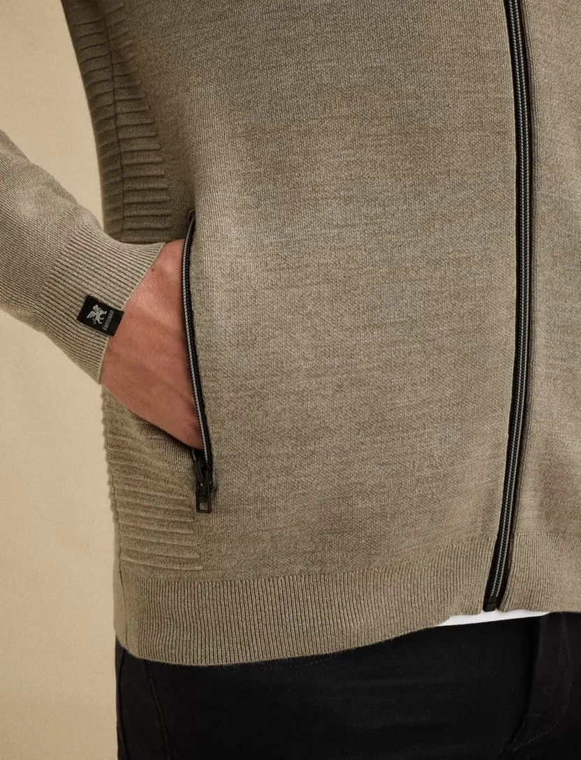 Vest Vanguard beige gemeleerd normale fit