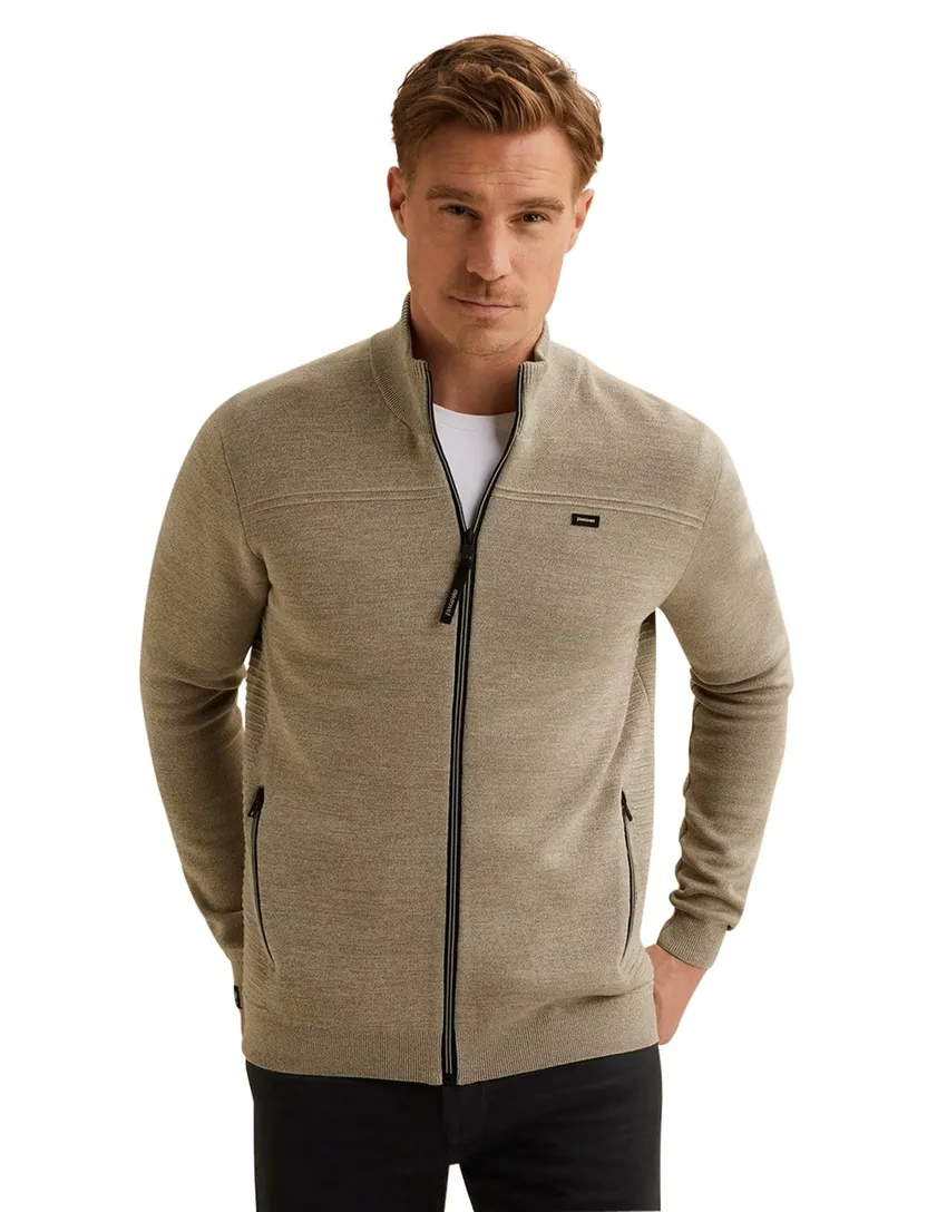 Vest Vanguard beige gemeleerd normale fit