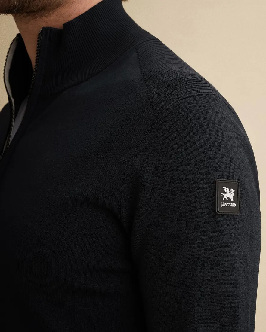 Vanguard vest donkerblauw gebreid