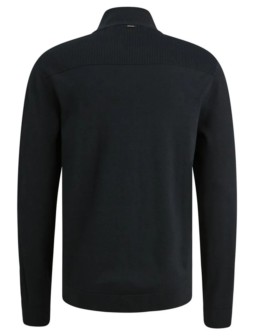 Vanguard vest donkerblauw gebreid
