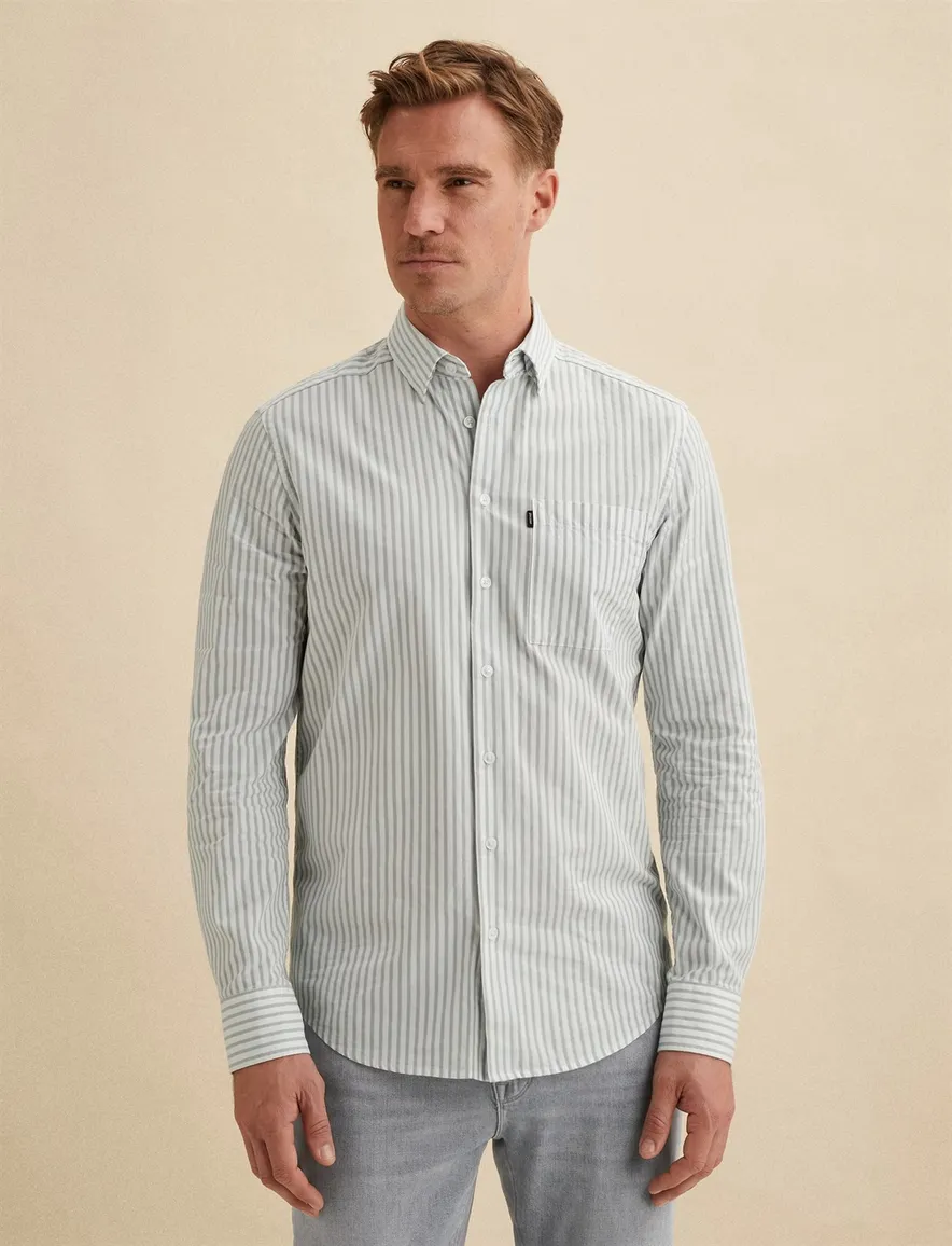 Overhemd gestreept Vanguard blauw wit