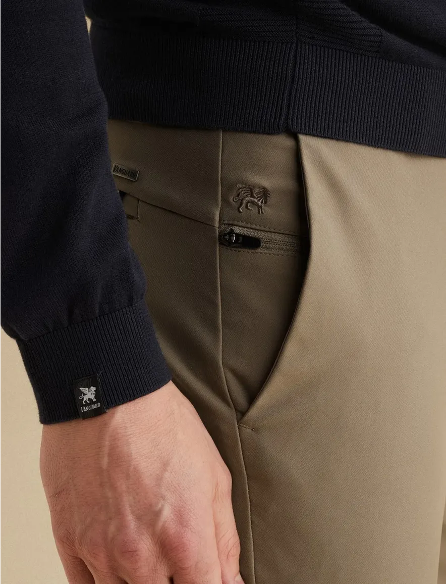Vanguard chino V12 khaki effen