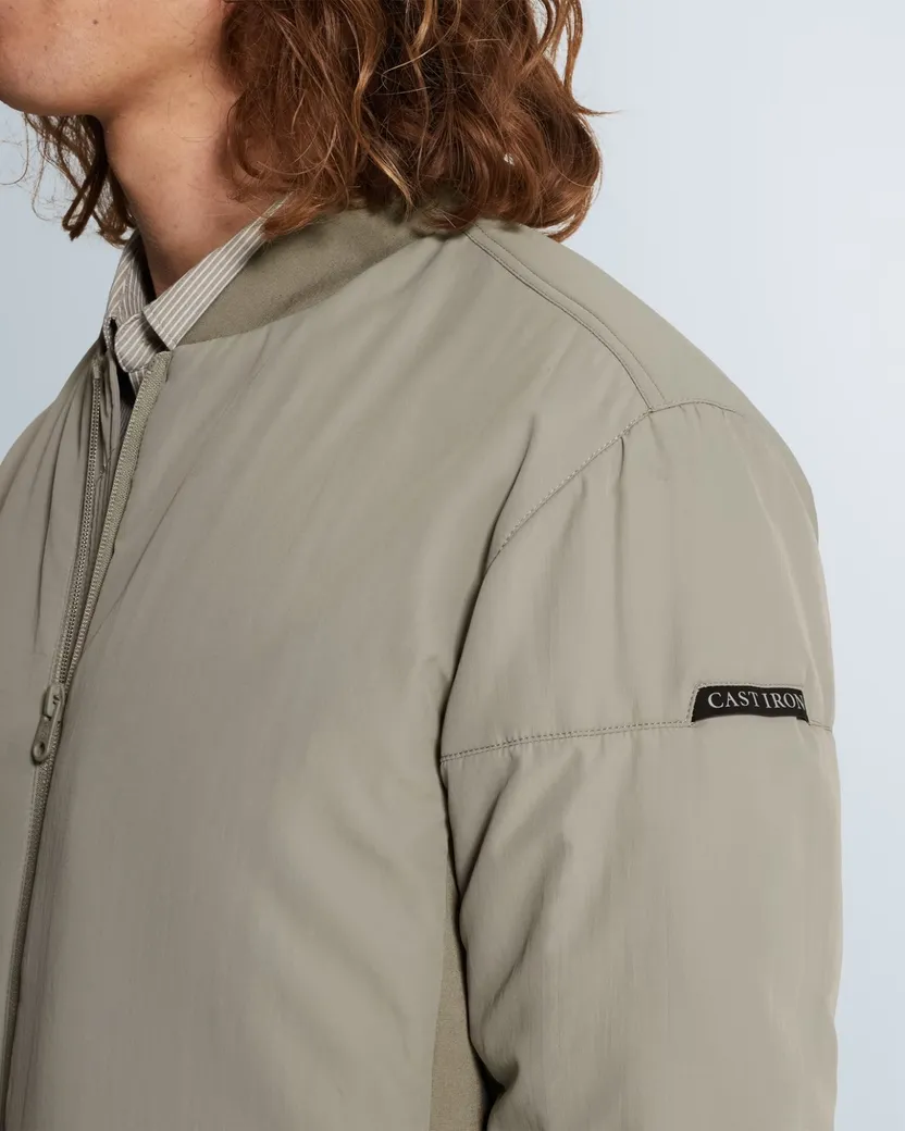 Beige Cast Iron bomberjack waterafstotend