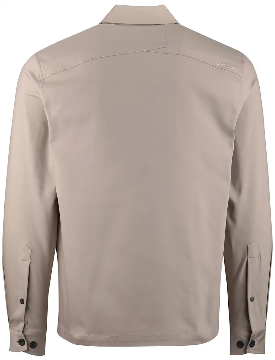 Cast Iron regular fit overshirt beige