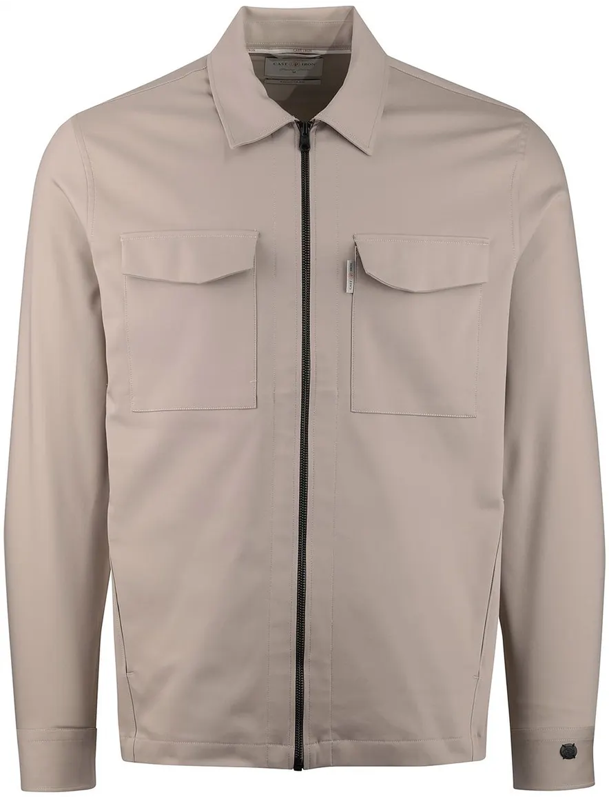 Cast Iron regular fit overshirt beige
