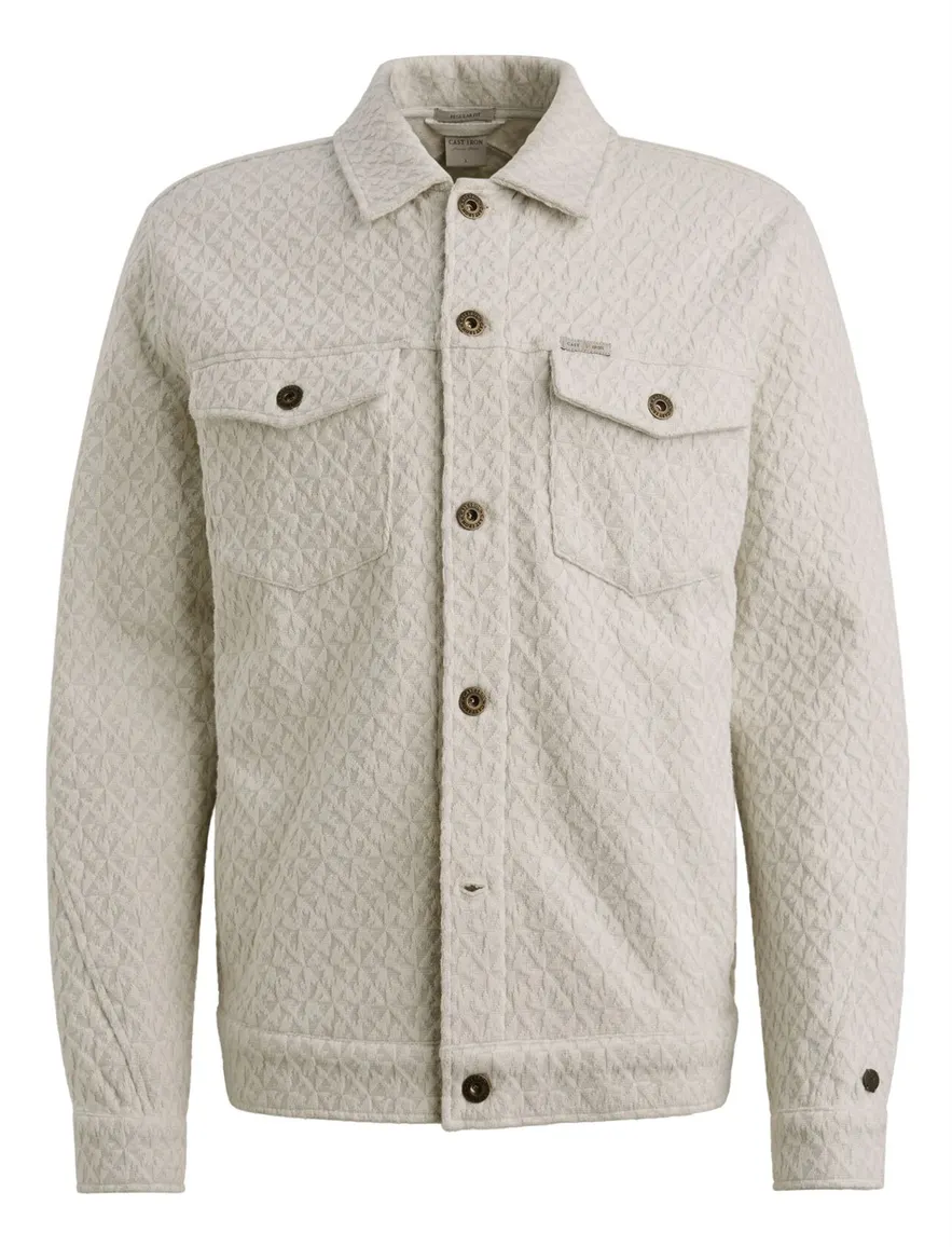 Cast Iron overshirt creme regular fit