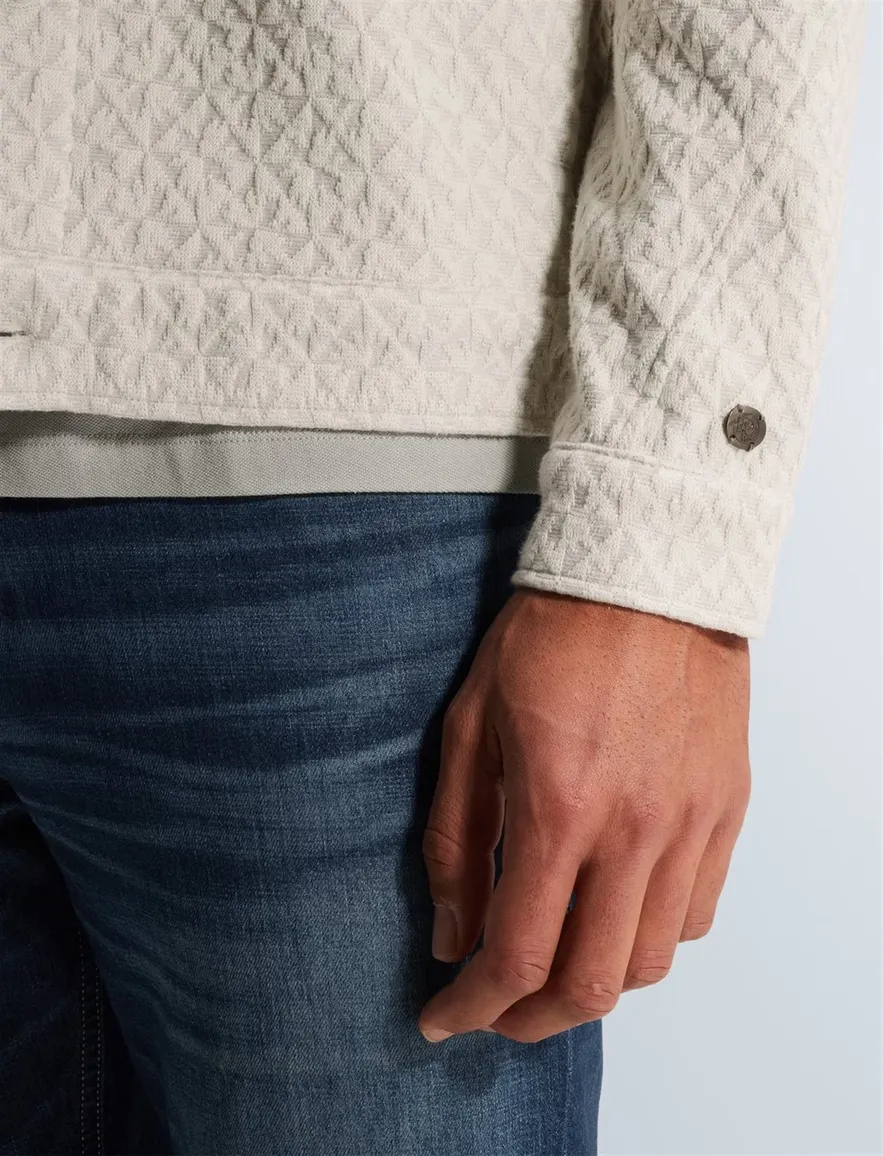 Cast Iron overshirt creme regular fit
