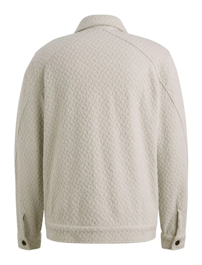 Overshirt Cast Iron creme met borstzak