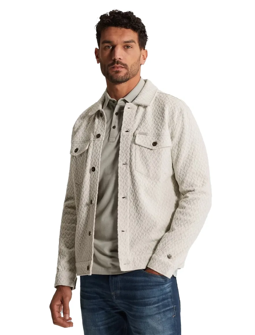 Cast Iron overshirt creme regular fit