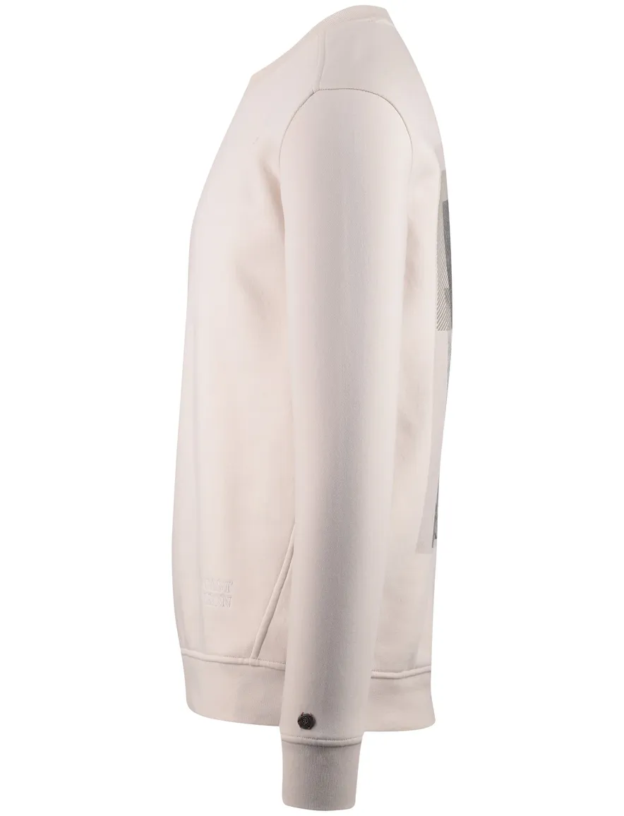 beige sweater Cast Iron ronde hals backprint