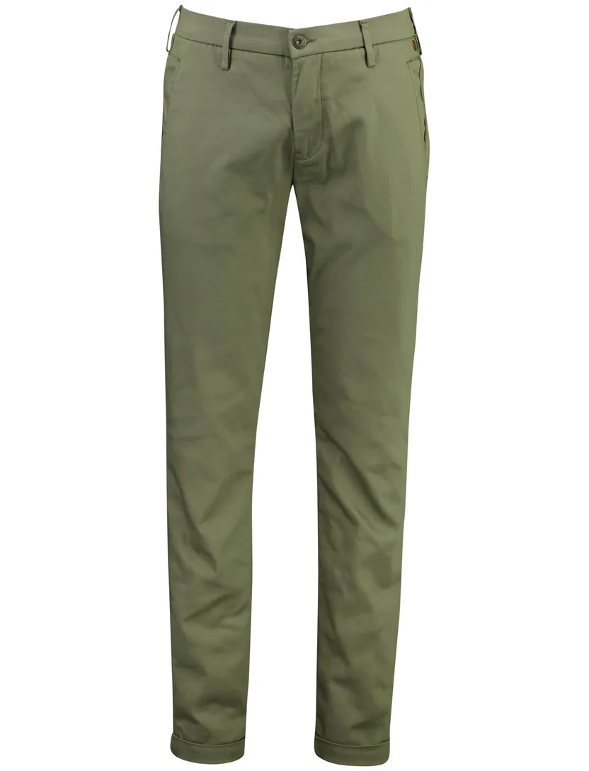 katoenen donkergroen pantalon chino Cast Iron Cylas