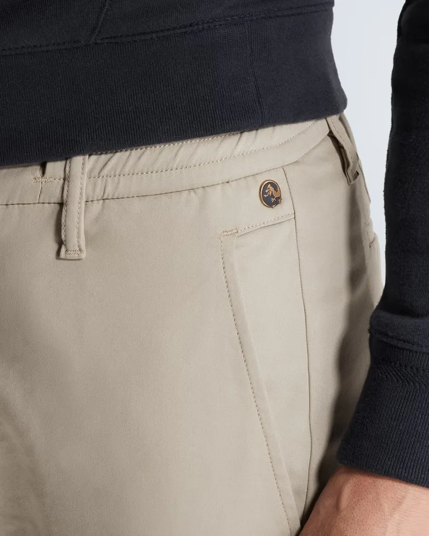 pantalon chino Cast Iron Cylas beige katoen