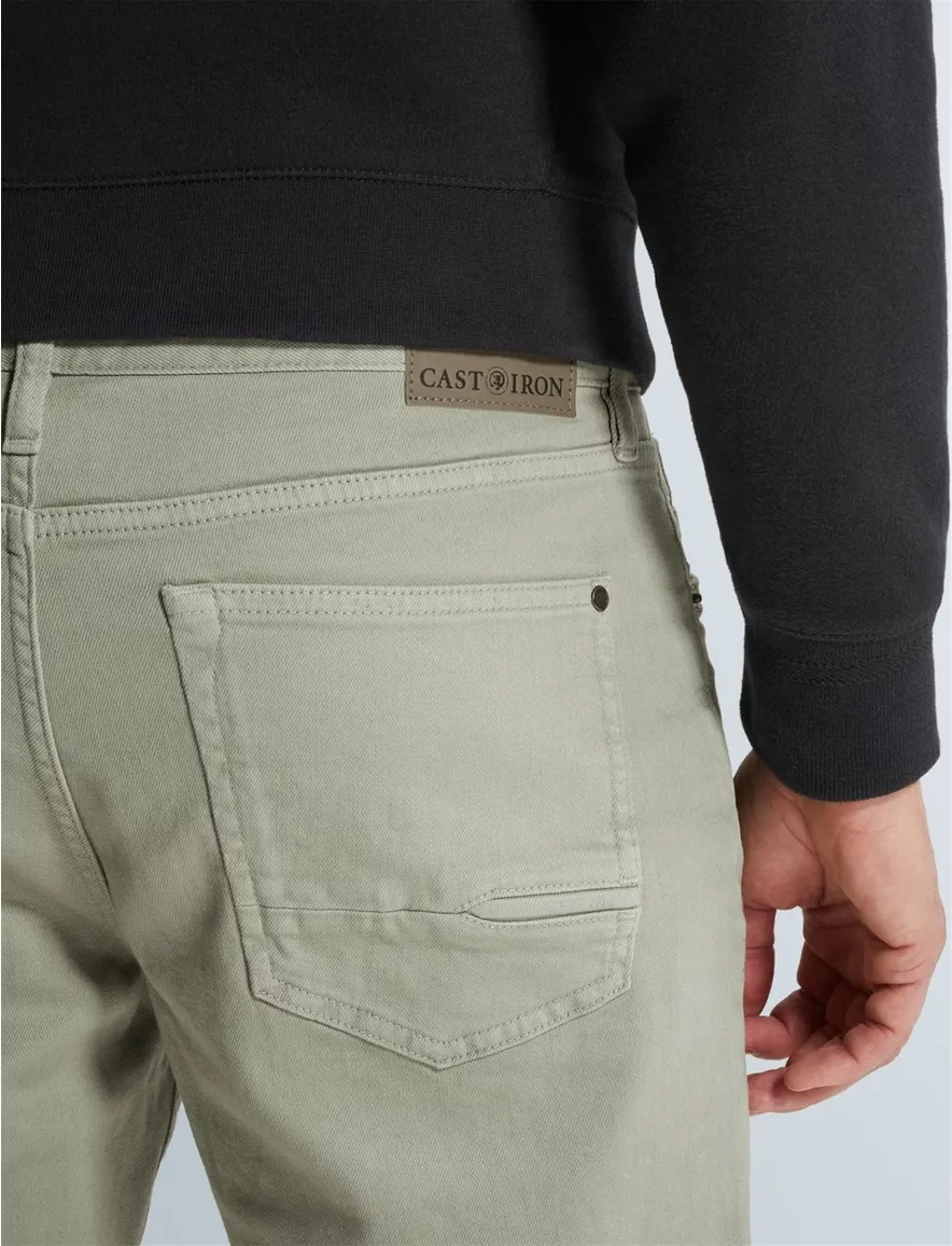 Groene jeans Cast Iron denim regular fit Valver