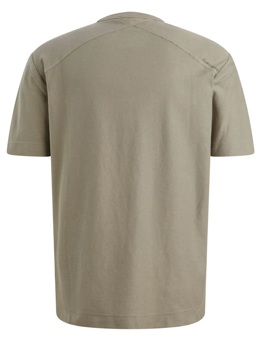 Groen t-shirt Cast Iron opdruk ronde hals