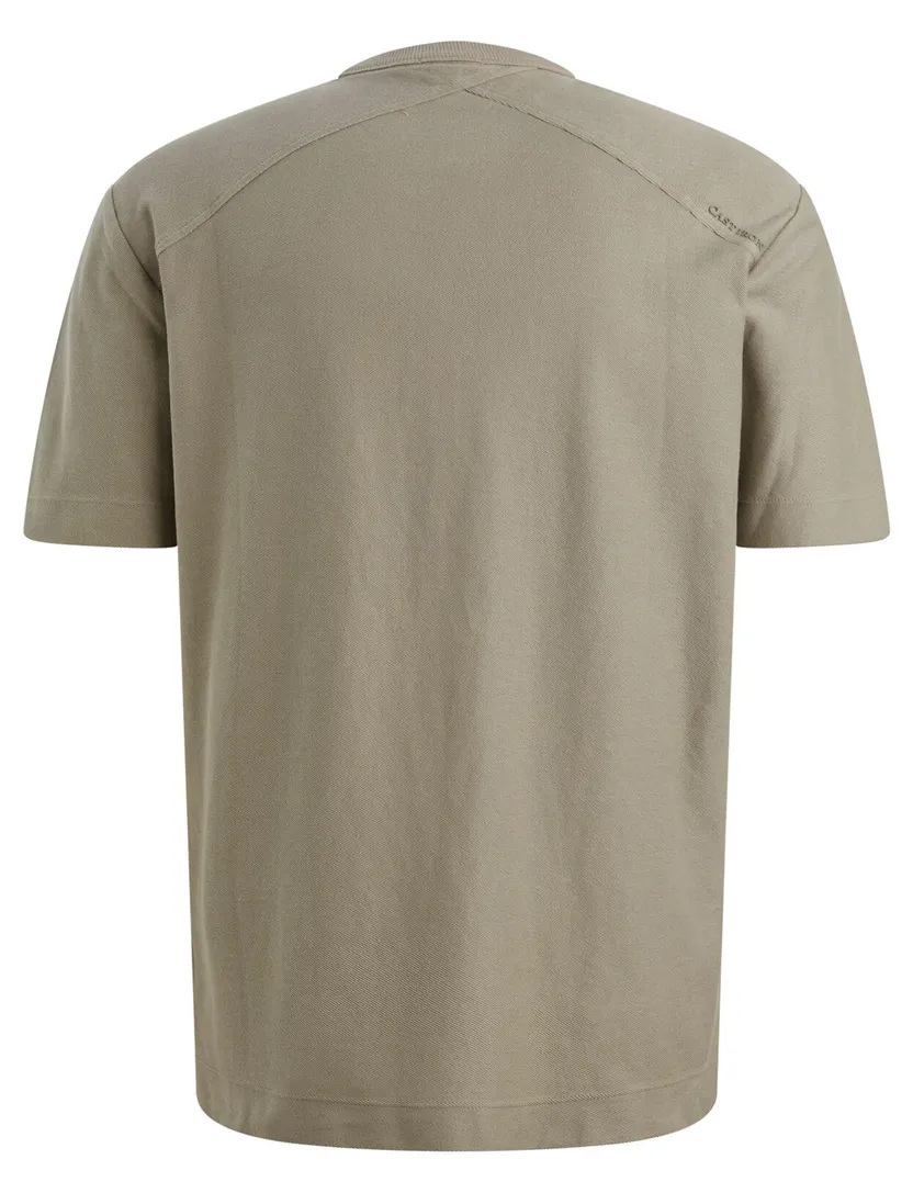 T-shirt Cast Iron groen normale fit ronde hals opdruk