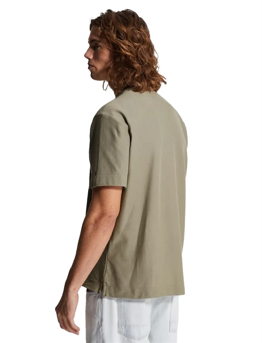 Groen t-shirt Cast Iron opdruk ronde hals