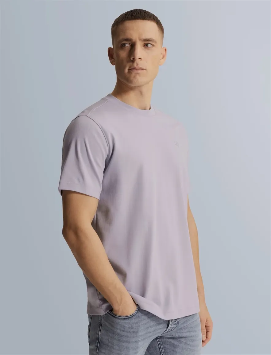 Cast Iron t-shirt paars regular fit
