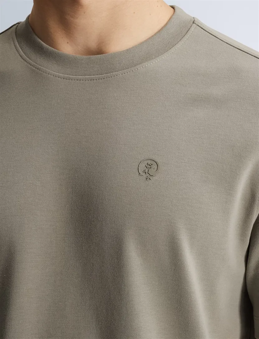 T-shirt Cast Iron groen regular fit