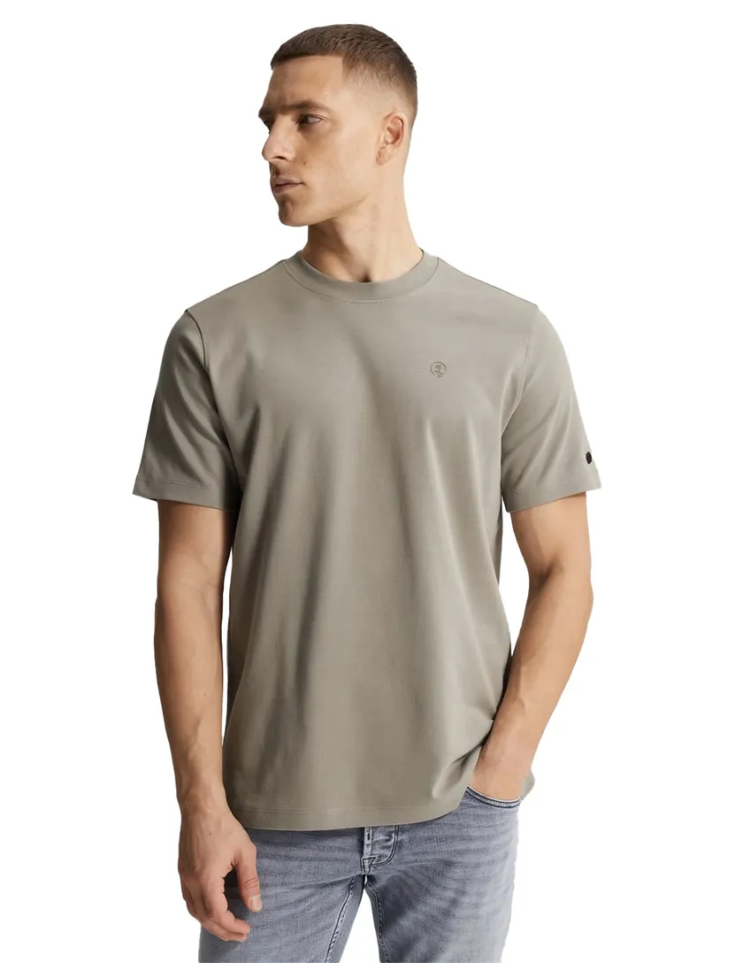 T-shirt Cast Iron groen regular fit