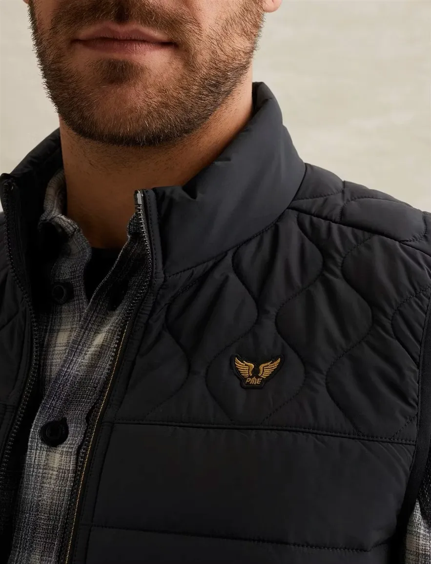 Bodywarmer PME Legend Yetliner donkerblauw golf gestikte schouder