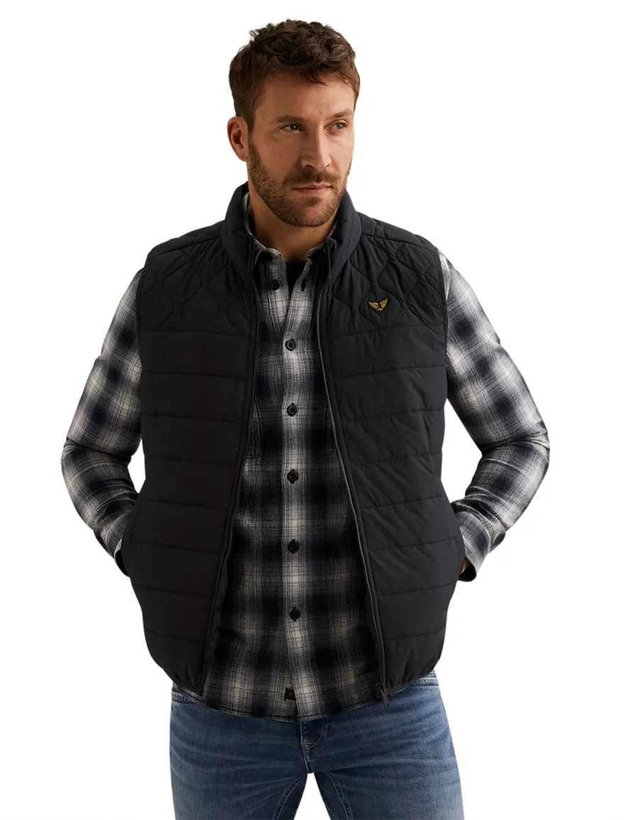 Bodywarmer PME Legend Yetliner donkerblauw golf gestikte schouder