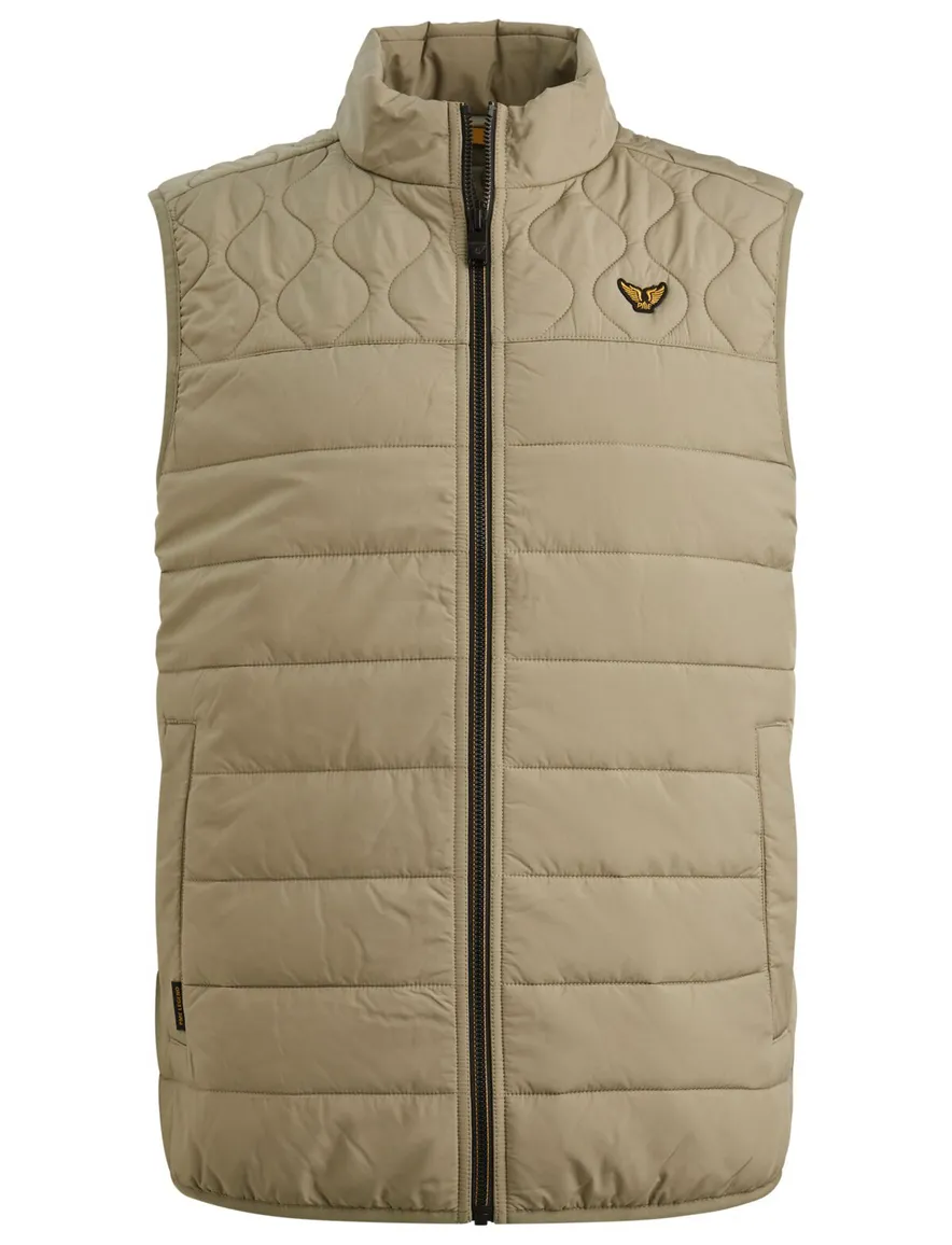 Bodywarmer PME Legend Yetliner khaki groen golf gestikte schouders
