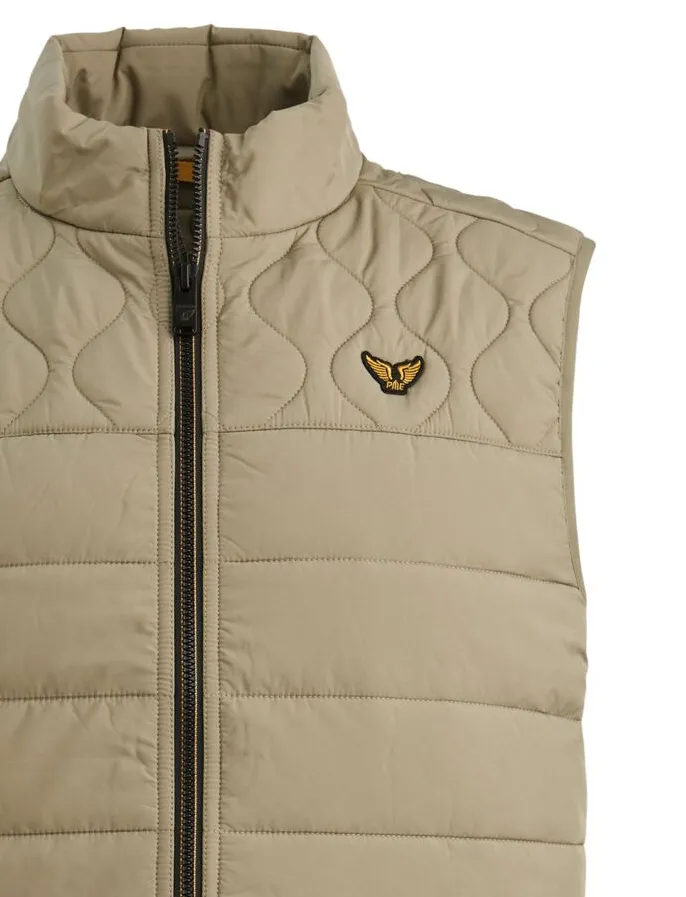 Bodywarmer PME Legend Yetliner khaki groen golf gestikte schouders