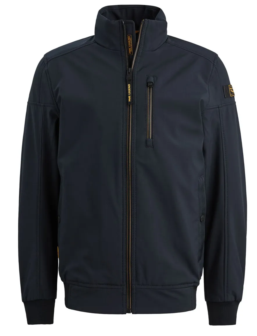 PME Legend Skyglider softshell jas donkerblauw borstzak met rits