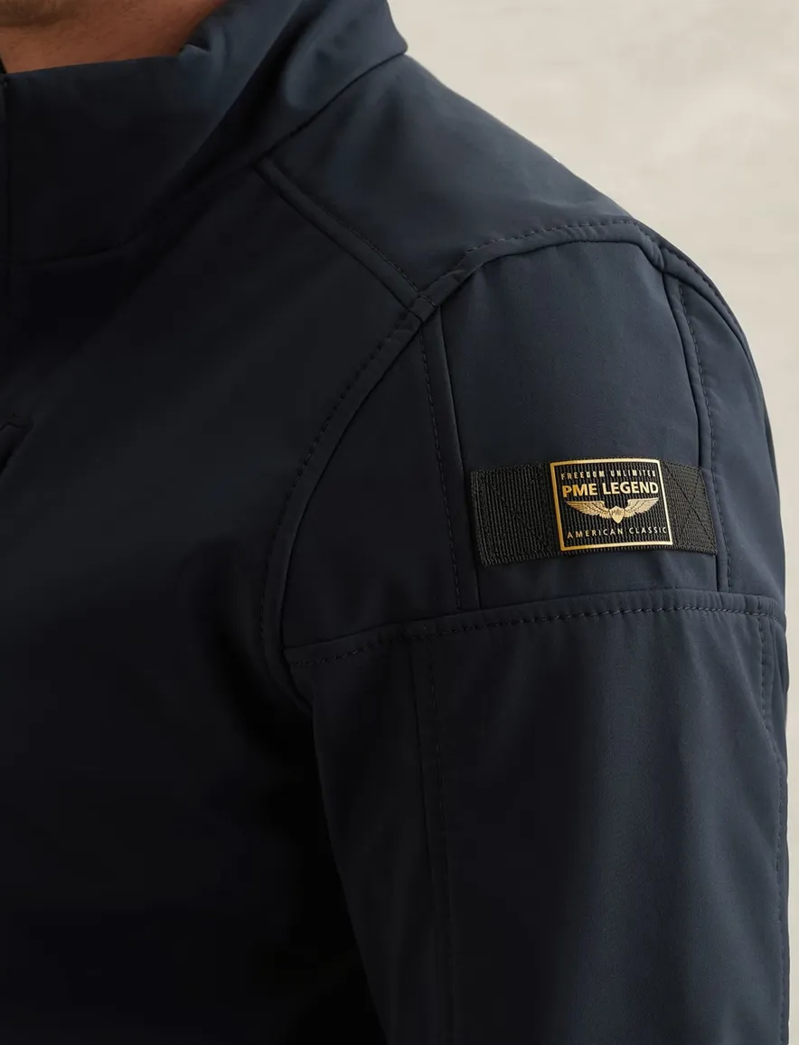 Softshell jas PME Legend Skyglider donkerblauw elastische tailleband
