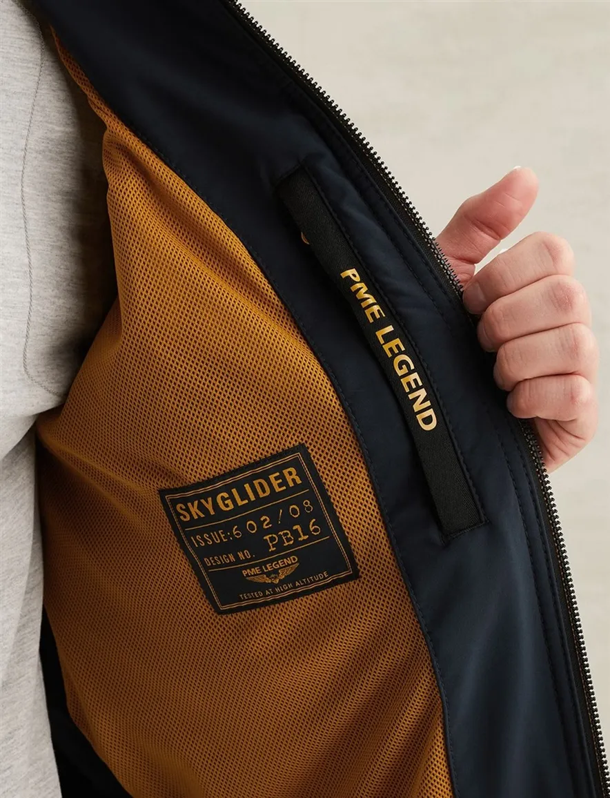 PME Legend Skyglider softshell jas donkerblauw borstzak met rits