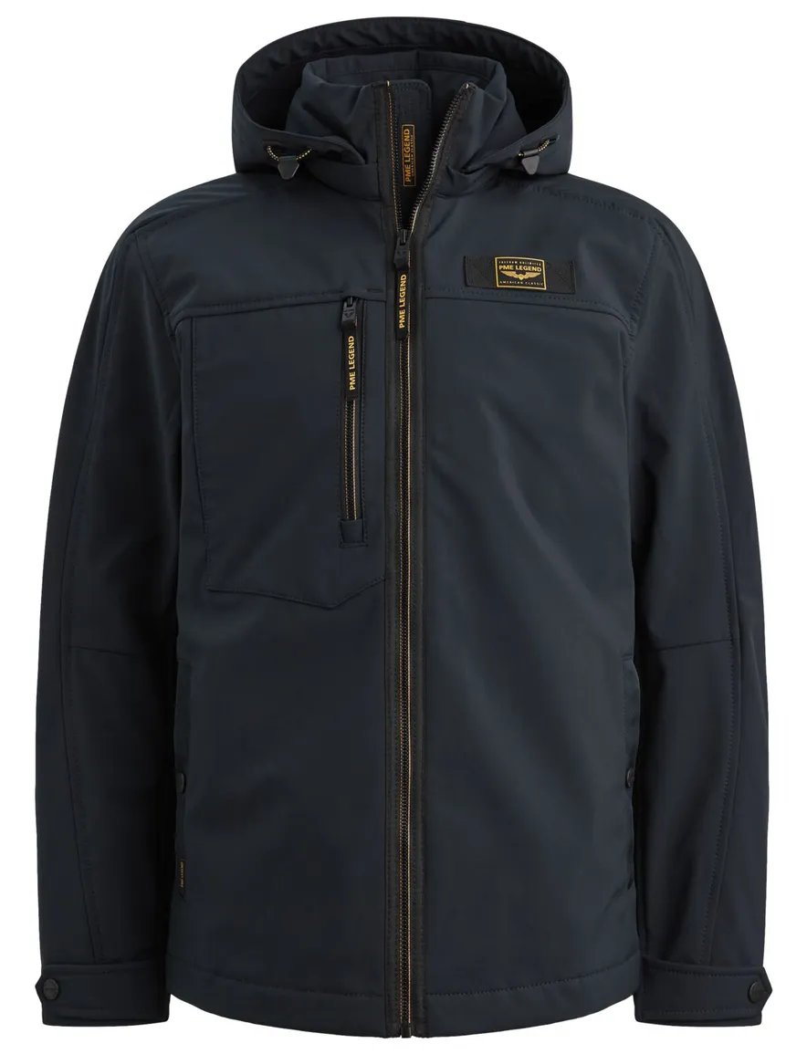 Softshell jas PME Legend Successor donkerblauw waterafstotend