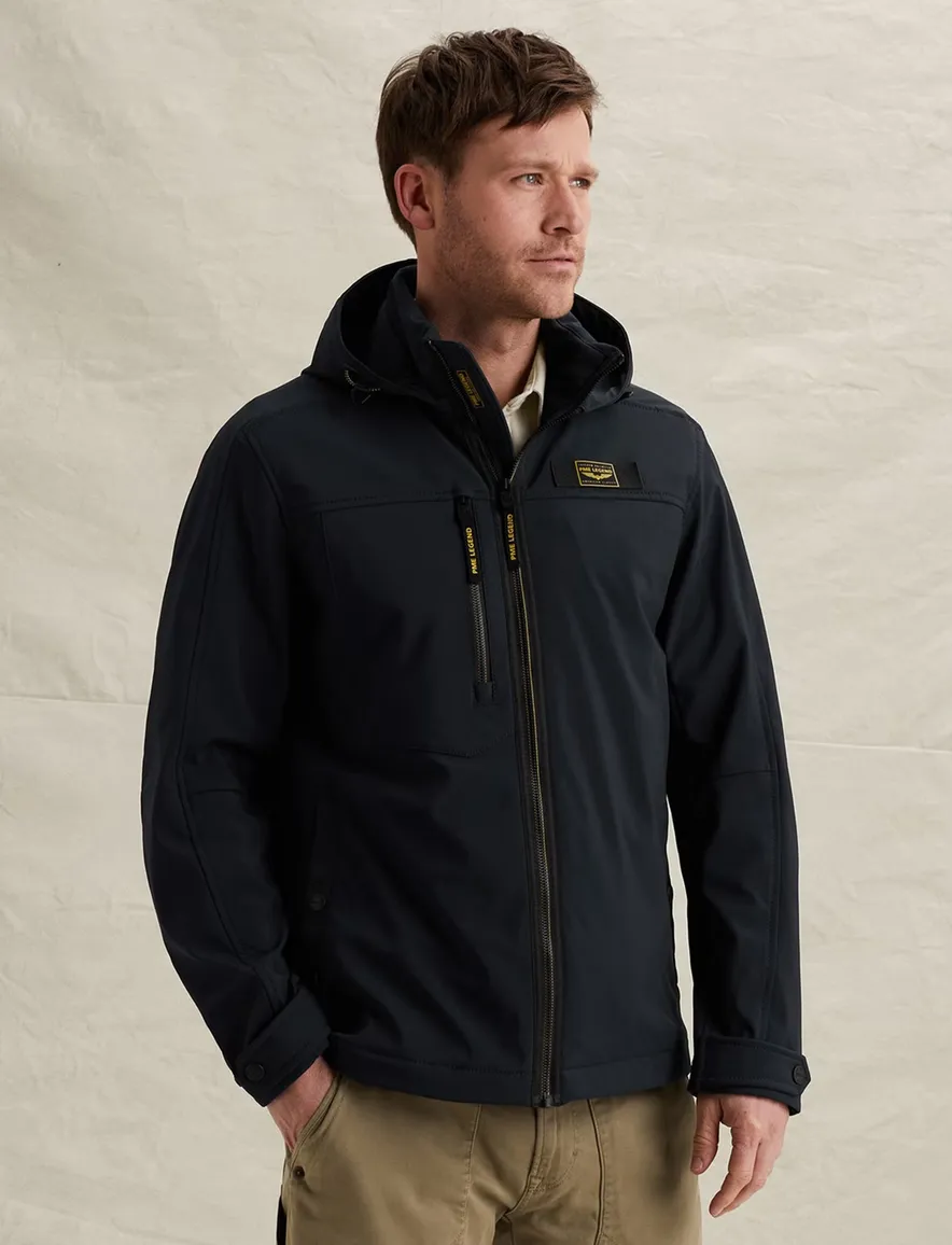 Softshell jas PME Legend Successor donkerblauw waterafstotend