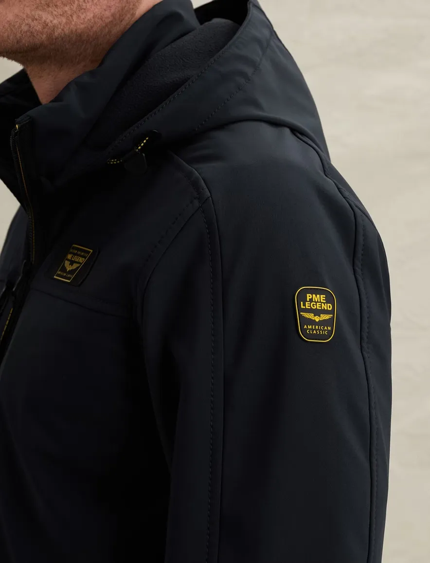 Softshell jas PME Legend Successor donkerblauw waterafstotend