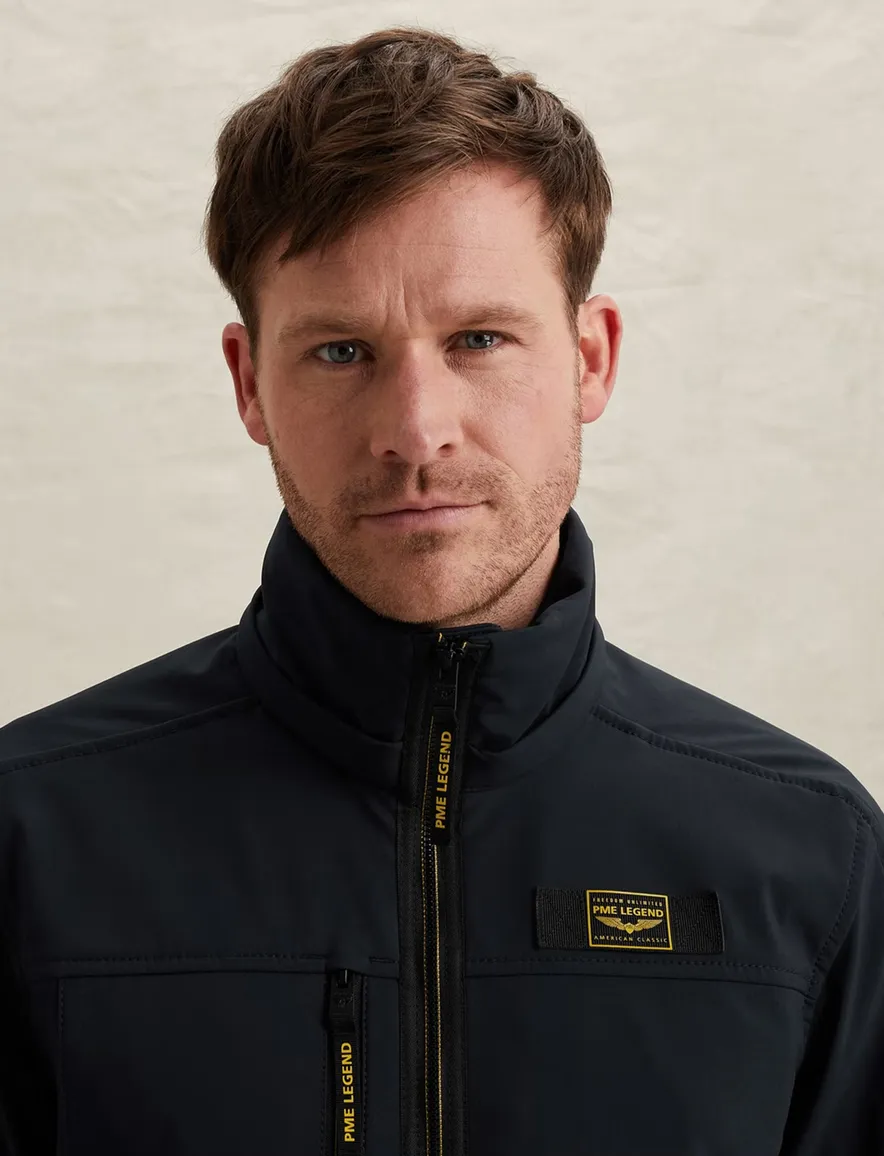 Softshell jas PME Legend Successor donkerblauw waterafstotend