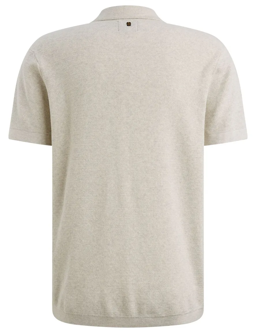 PME Legend Poloshirt beige structuur