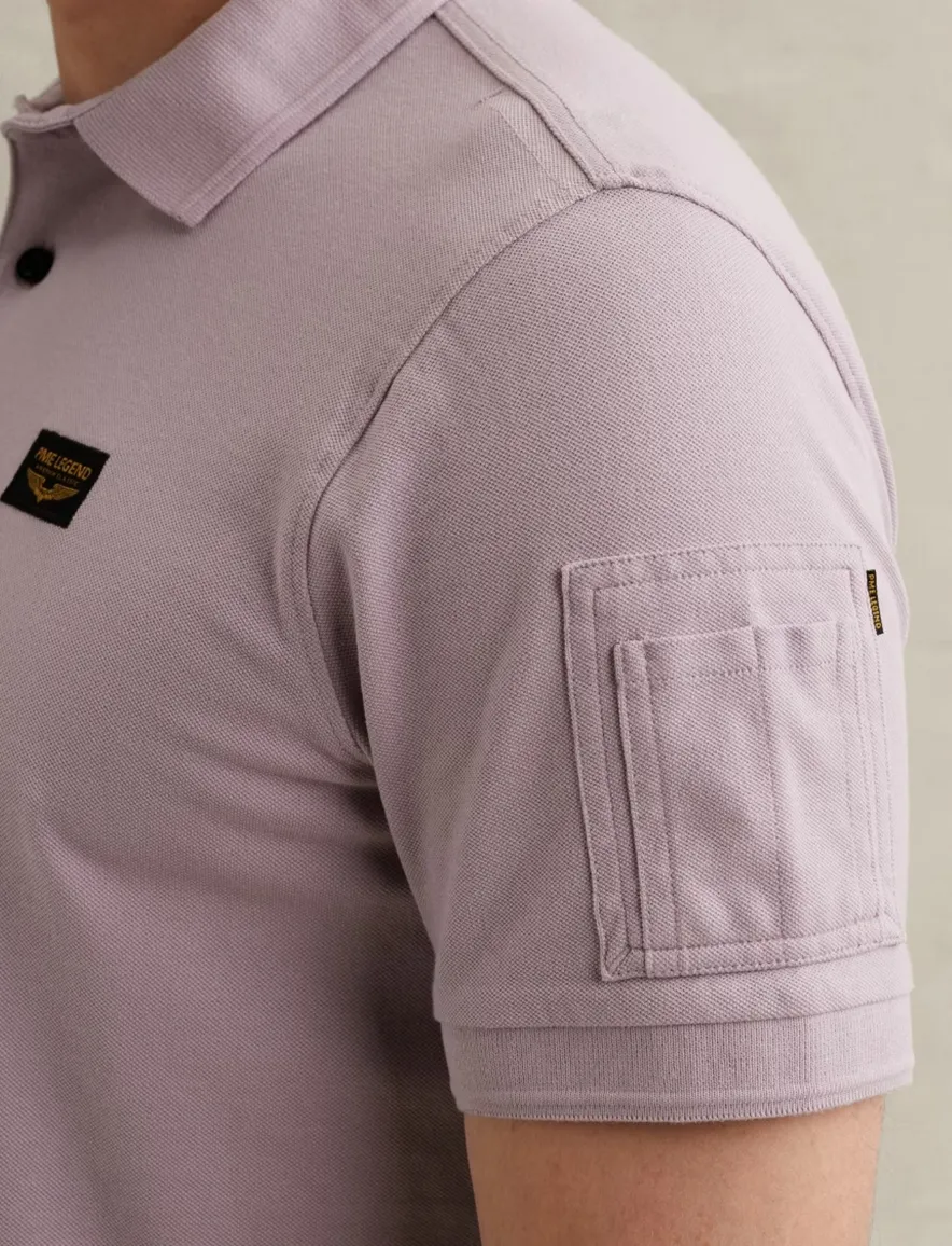 Poloshirt PME Legend roze katoen wijde fit