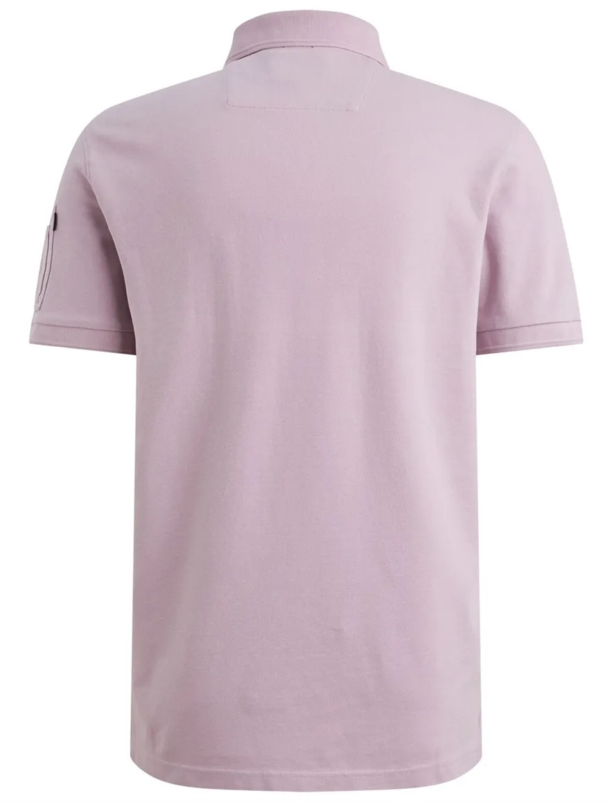 Poloshirt PME Legend roze katoen wijde fit