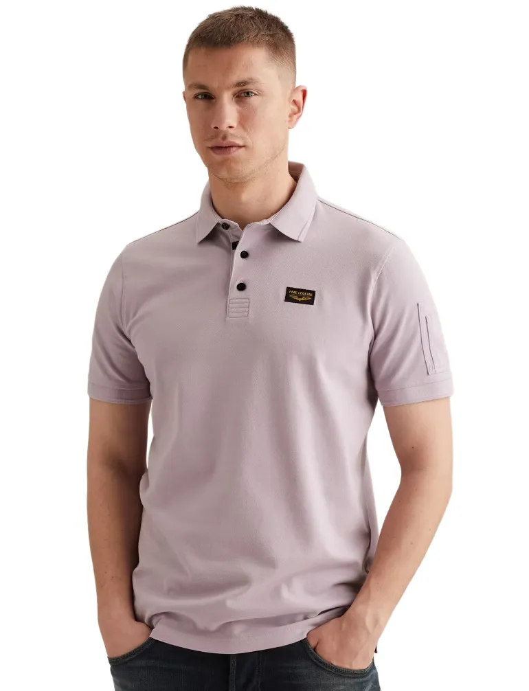 Poloshirt PME Legend roze katoen wijde fit