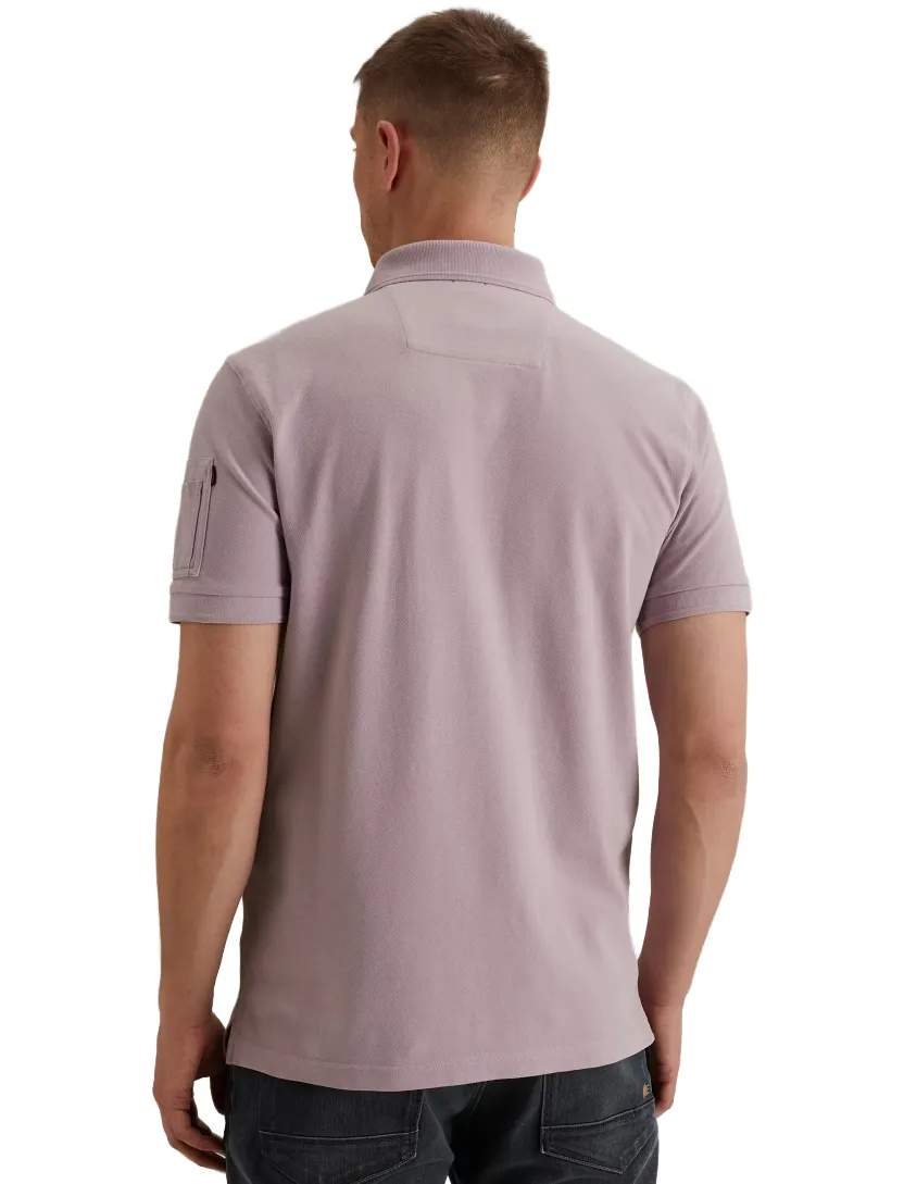 Poloshirt PME Legend roze katoen wijde fit