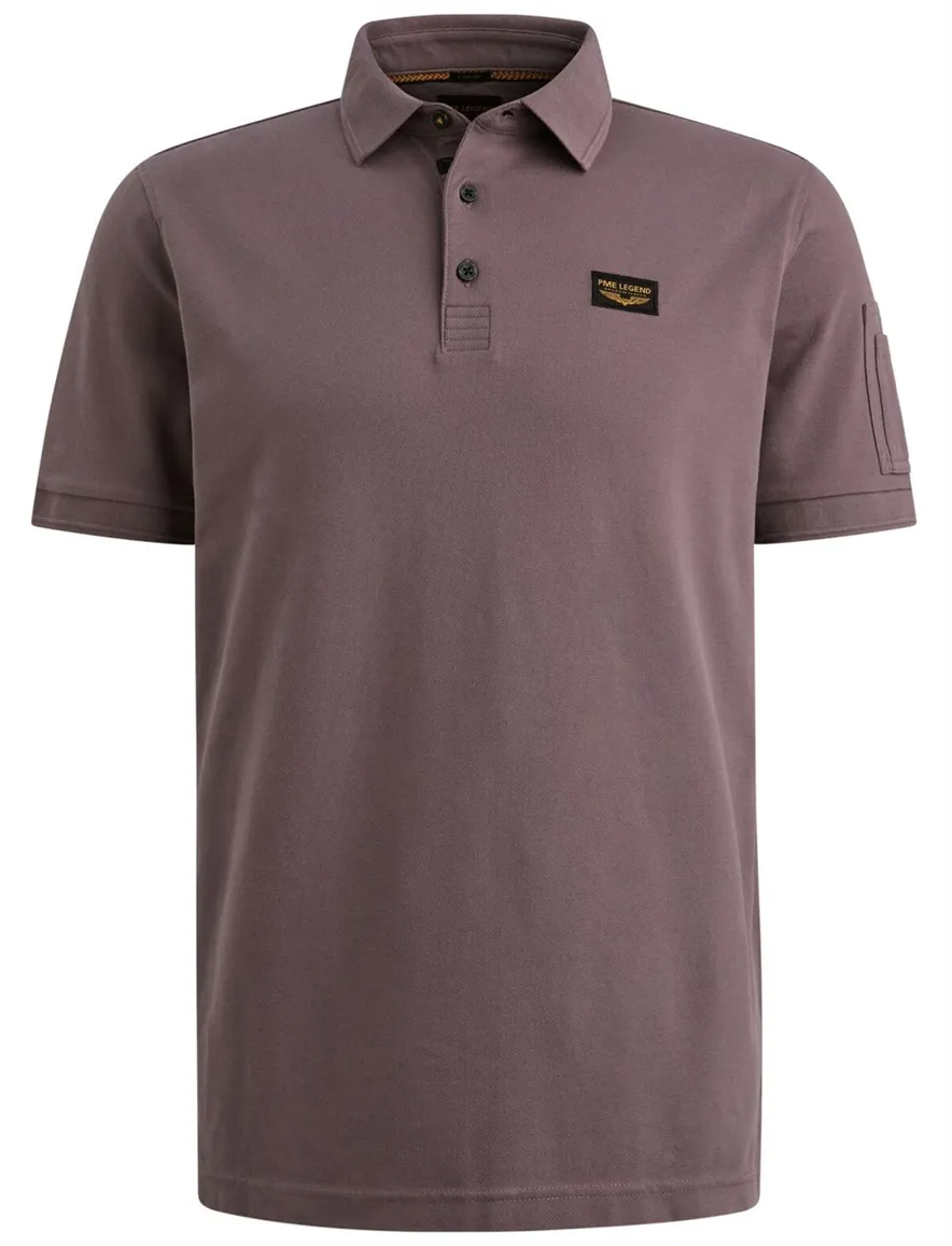 PME Legend poloshirt paars katoen wijde fit