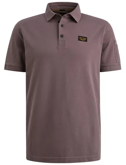 PME Legend Poloshirt PME Legend paars katoen wijde fit
