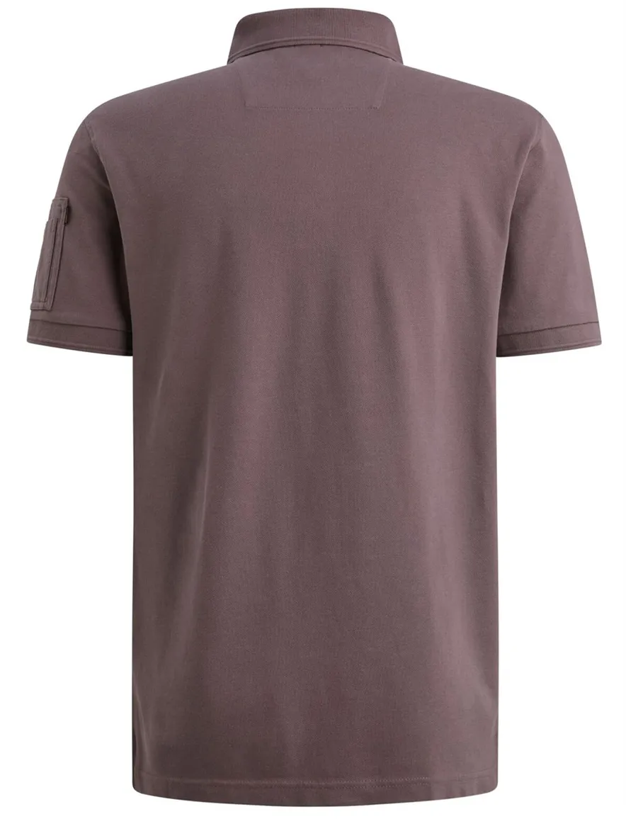 PME Legend poloshirt paars katoen wijde fit