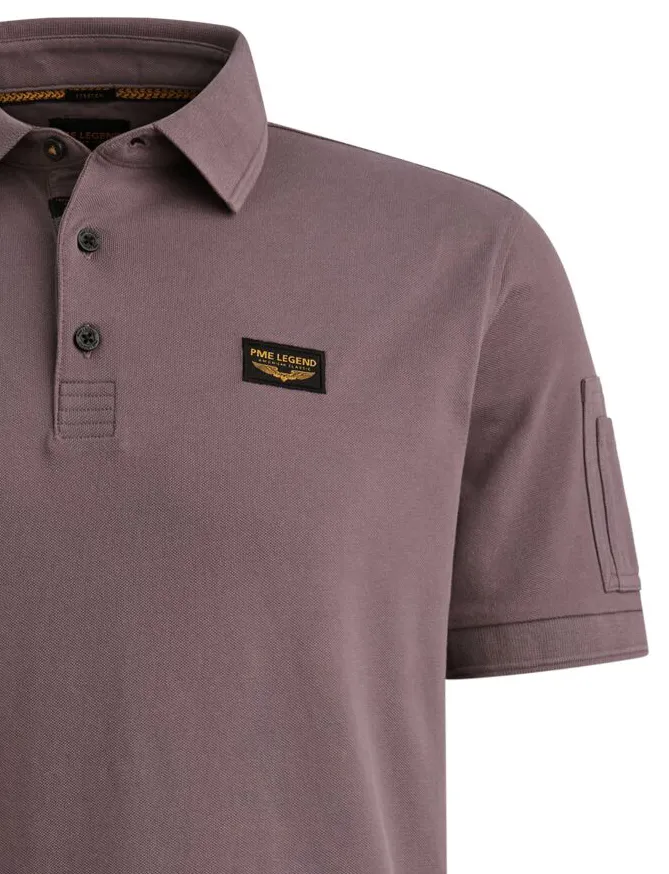 PME Legend poloshirt paars katoen wijde fit