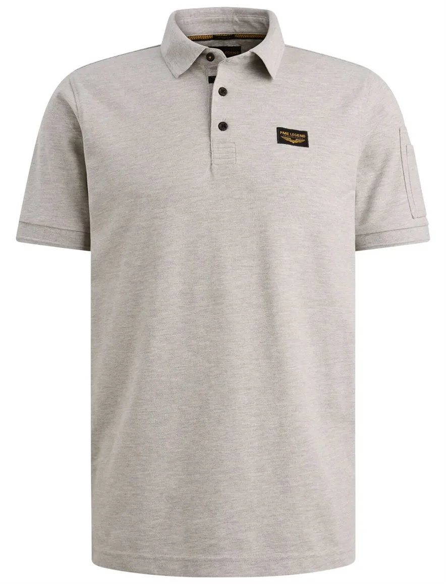 Poloshirt PME Legend grijs normale fit