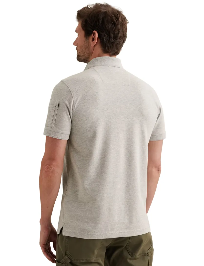 Poloshirt PME Legend grijs katoen stretch