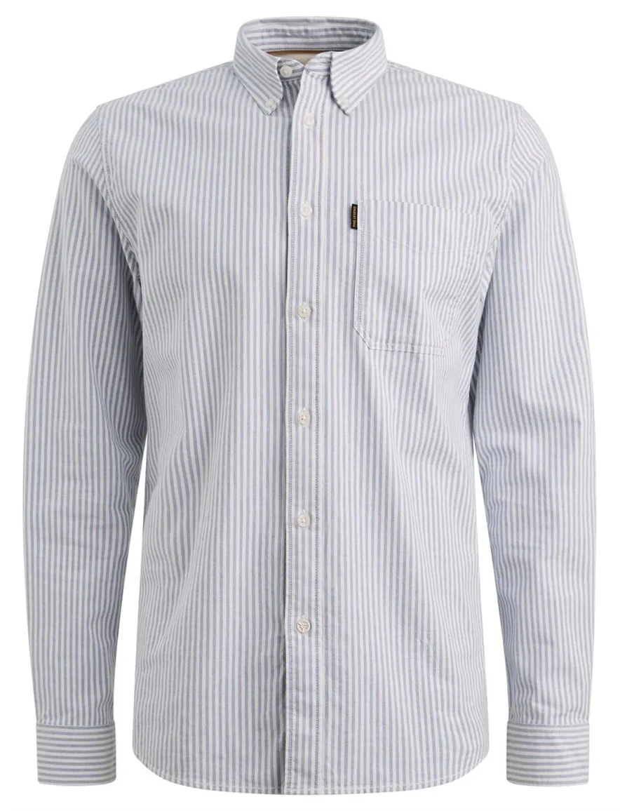 PME Legend Overhemd blauw wit gestreept