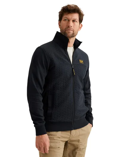 PME Legend Donkerblauw vest PME Legend interlock structuur