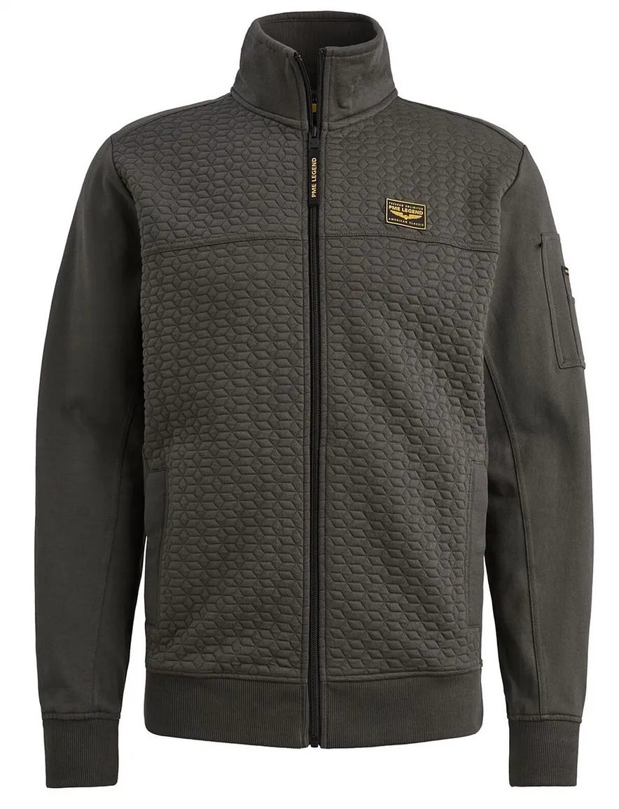 PME Legend vest donkergroen structuur