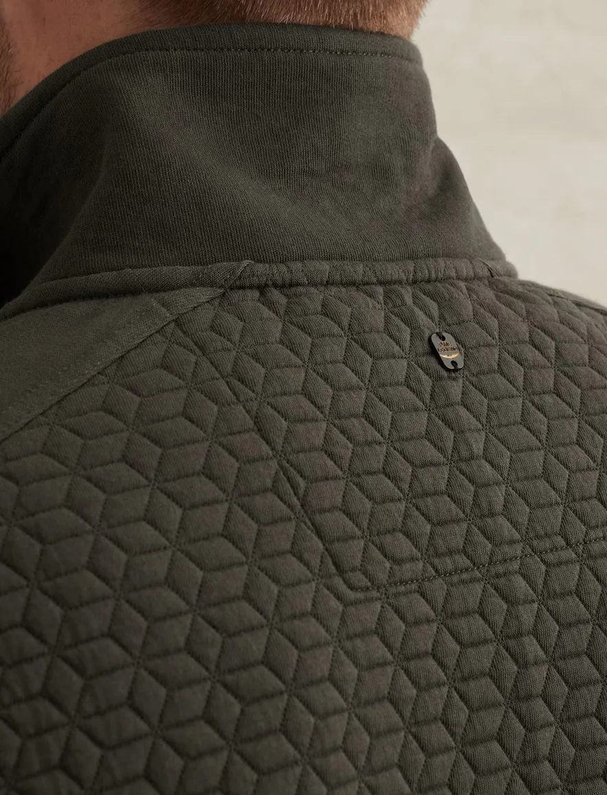 PME Legend vest donkergroen structuur sweat stof