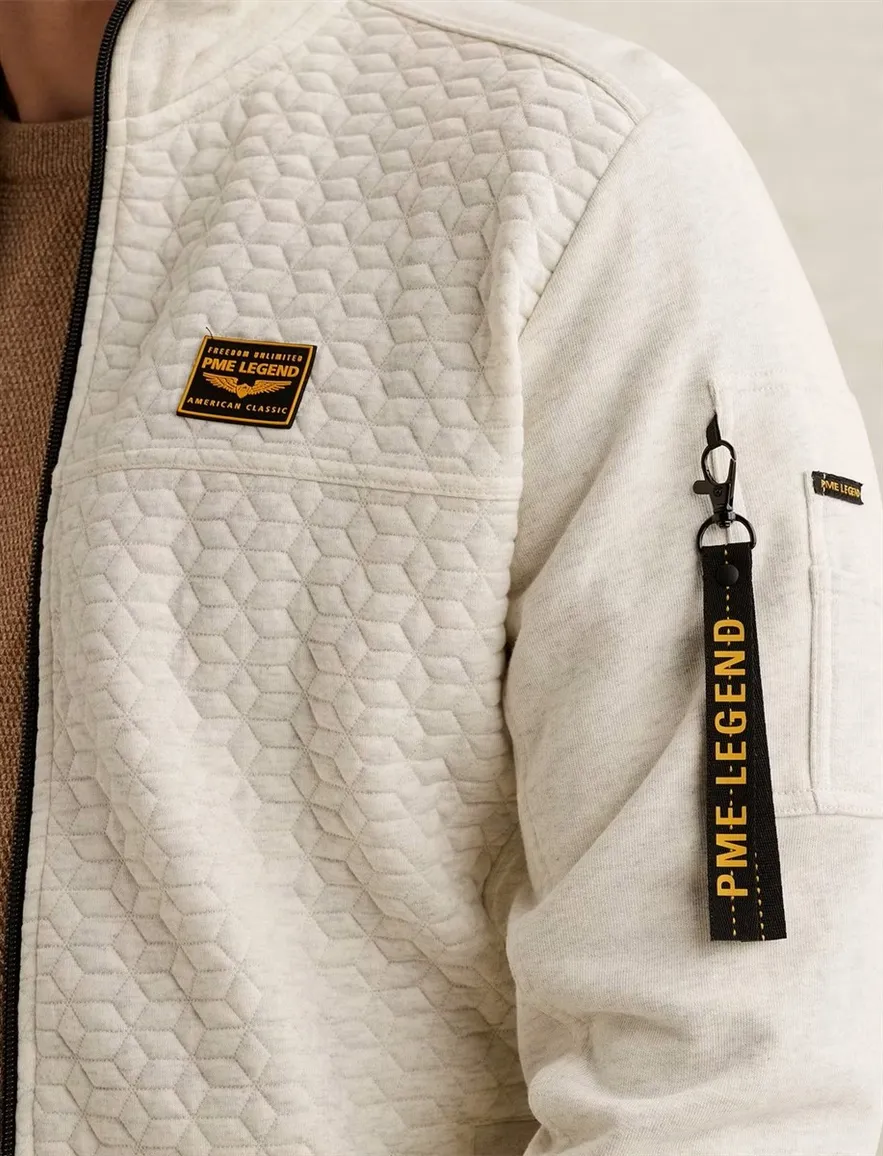 PME Legend interlock vest rits creme